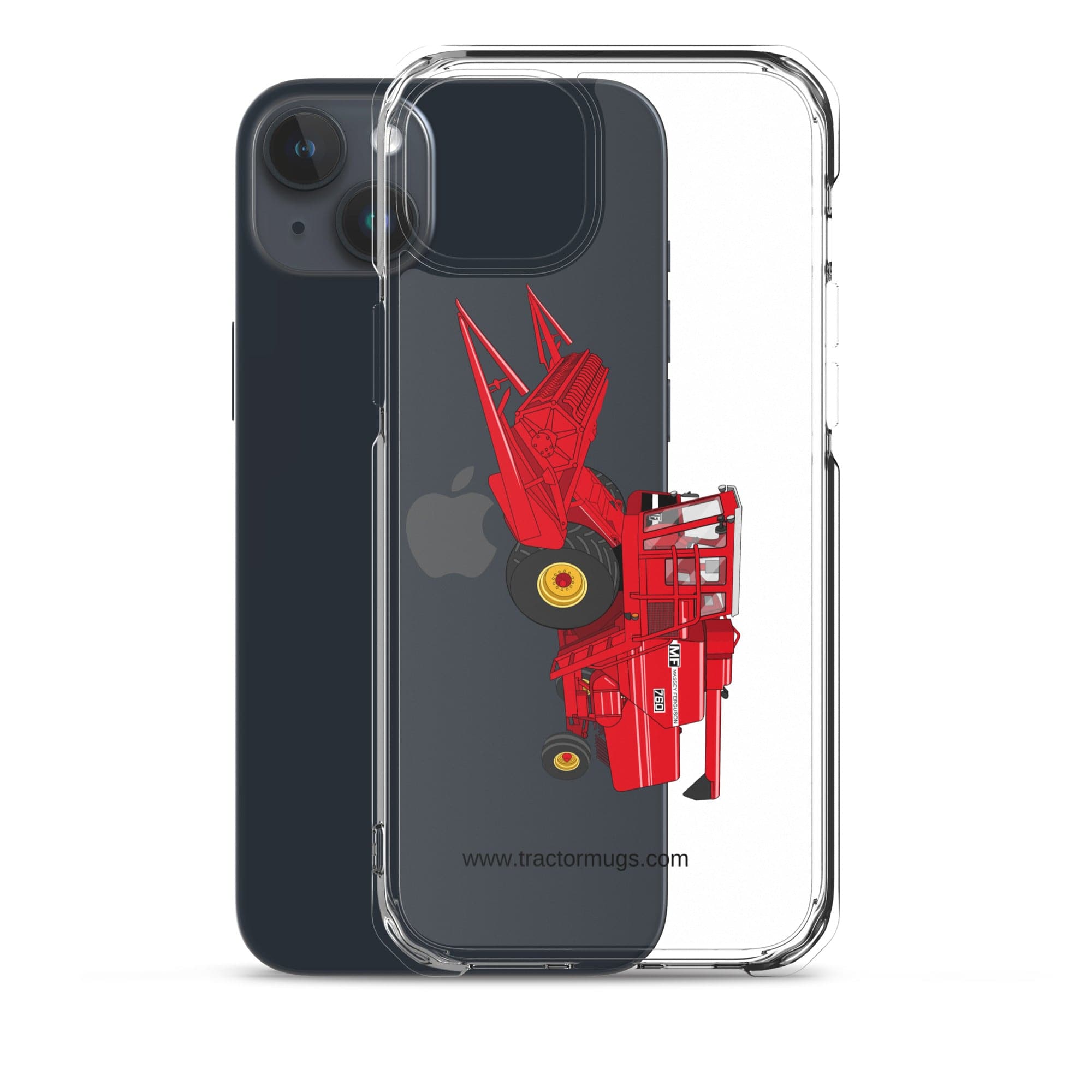 The Tractor Mugs Store Massey 760 Combine Harvester | Clear Case for iPhone® Quality Farmers Merch
