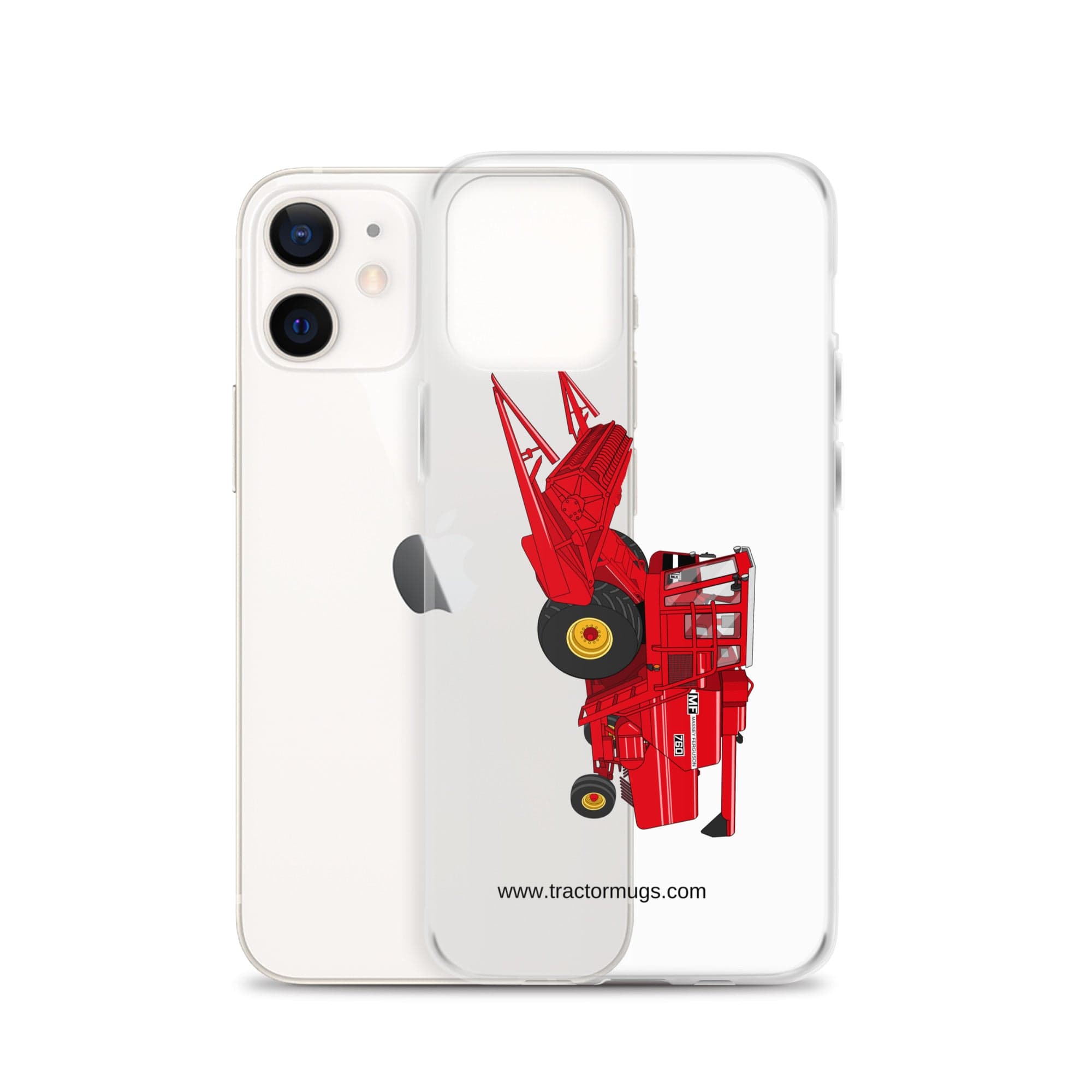The Tractor Mugs Store Massey 760 Combine Harvester | Clear Case for iPhone® Quality Farmers Merch