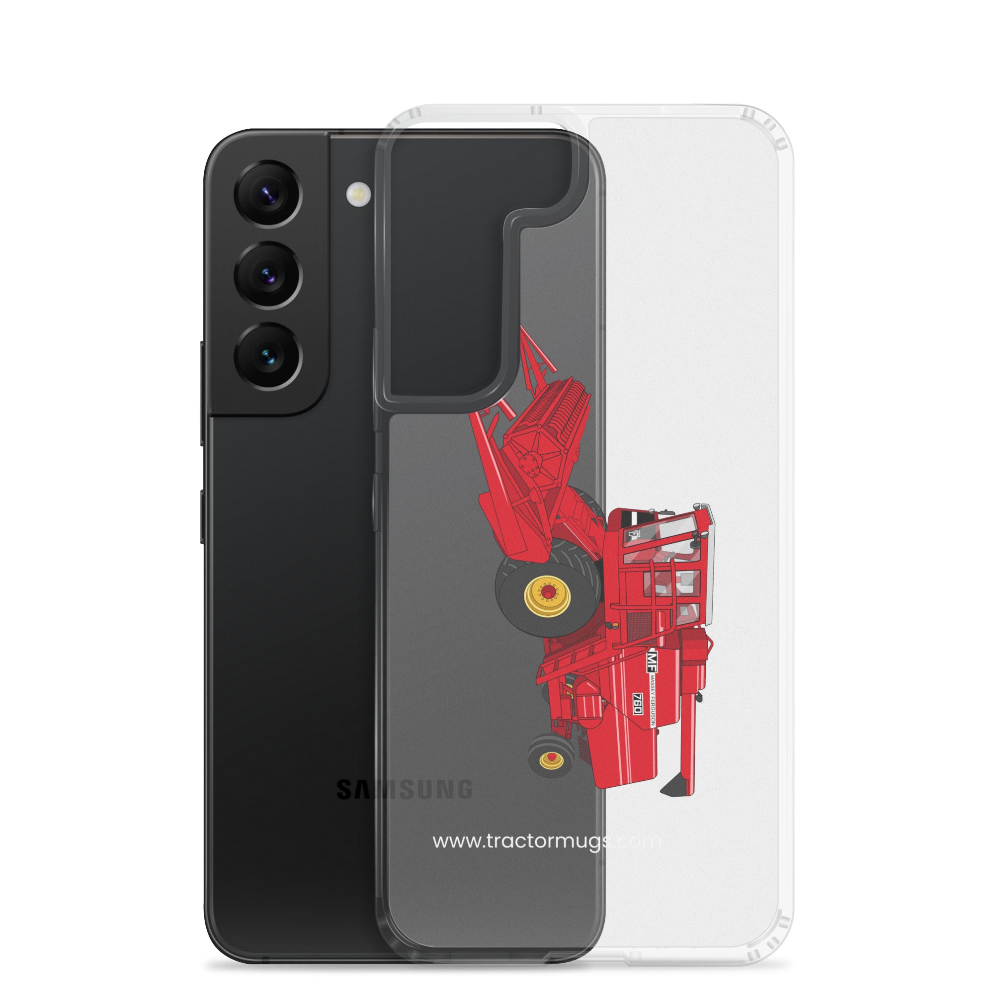 The Tractor Mugs Store Massey 760 Combine Harvester | Clear Case for Samsung® Quality Farmers Merch