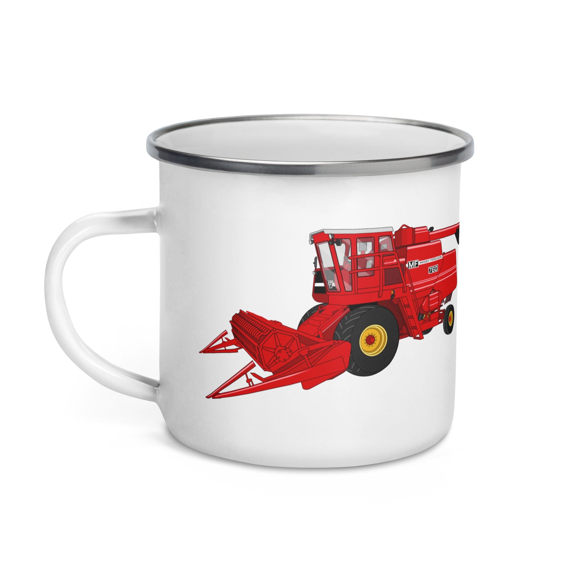 The Tractor Mugs Store Massey 760 Combine Harvester | Enamel Mug Quality Farmers Merch