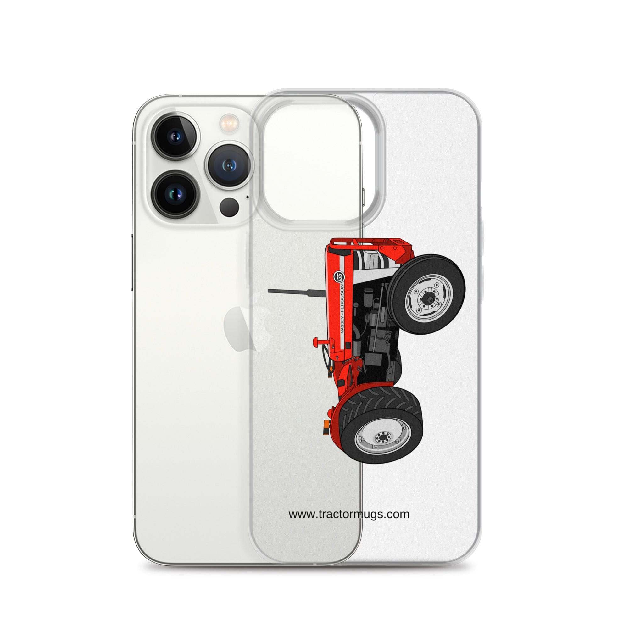 The Tractor Mugs Store Massey Ferguson 135 with cab  |  Clear Case for iPhone® Quality Farmers Merch