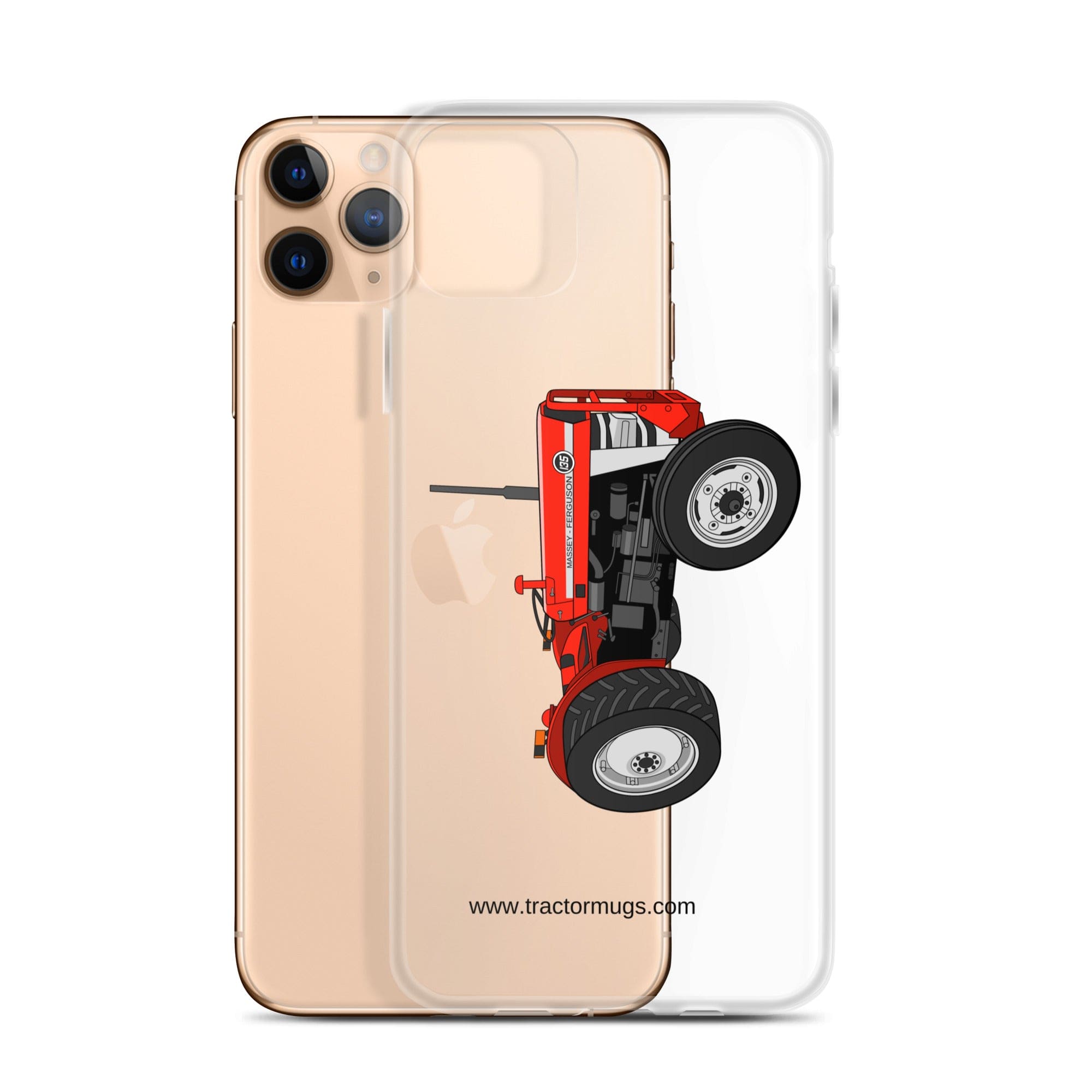 The Tractor Mugs Store Massey Ferguson 135 with cab  |  Clear Case for iPhone® Quality Farmers Merch