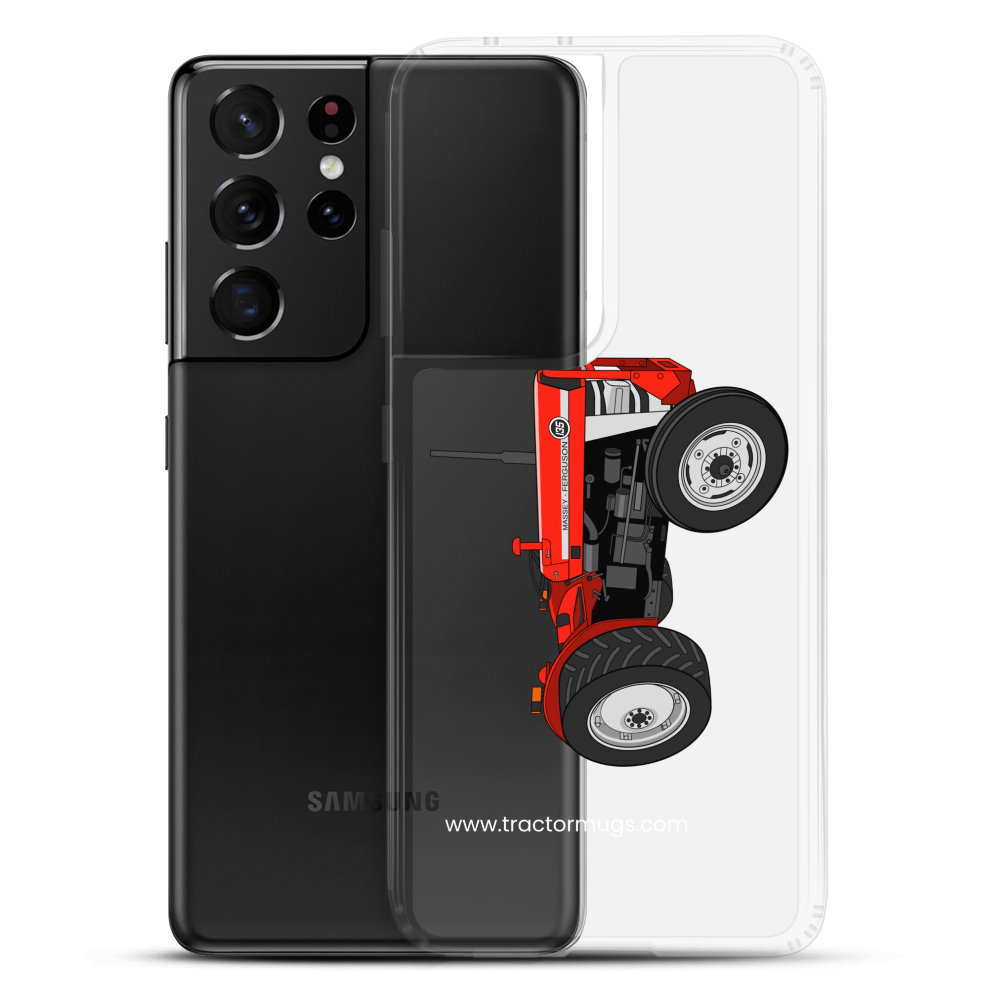 The Tractor Mugs Store Massey Ferguson 135 with cab  | Clear Case for Samsung® Quality Farmers Merch