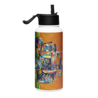 The Tractor Mugs Store Massey Ferguson 168 | Splash Art  Stainless steel water bottle with a straw lid Quality Farmers Merch