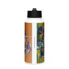 The Tractor Mugs Store Massey Ferguson 168 | Splash Art  Stainless steel water bottle with a straw lid Quality Farmers Merch