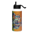 The Tractor Mugs Store Massey Ferguson 168 | Splash Art  Stainless steel water bottle with a straw lid Quality Farmers Merch