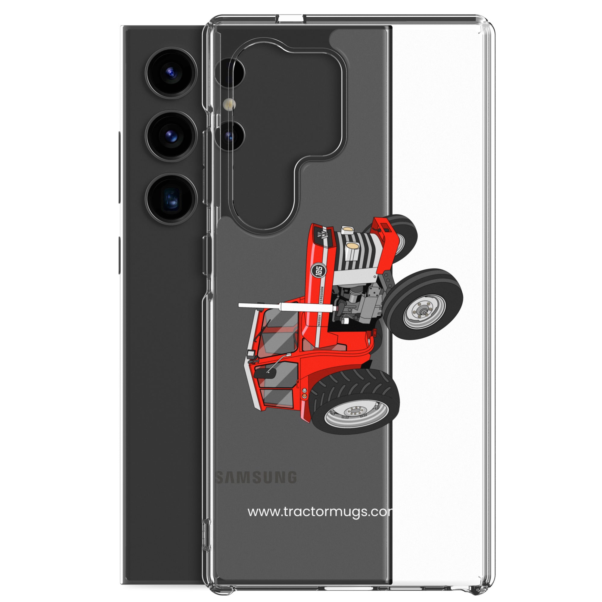 The Tractor Mugs Store Massey Ferguson 185  |  Clear Case for Samsung® Quality Farmers Merch