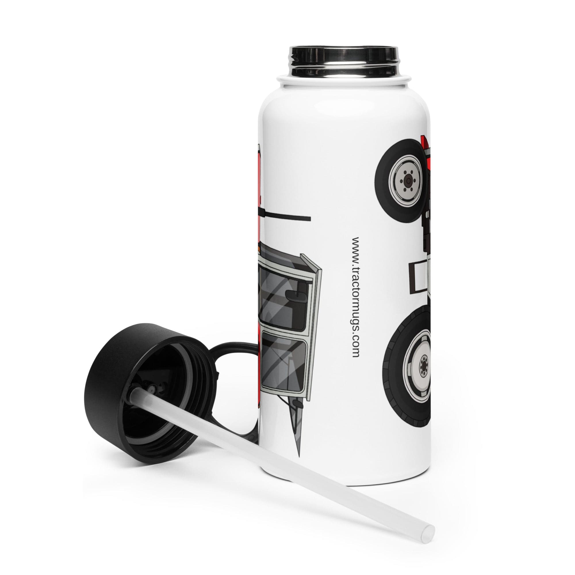 The Tractor Mugs Store Massey Ferguson 240 | Stainless steel water bottle with a straw lid Quality Farmers Merch