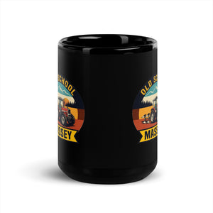The Tractor Mugs Store Massey Ferguson 3075 OLD SCHOOL MASSEY Outdoor | Black Mug Quality Farmers Merch
