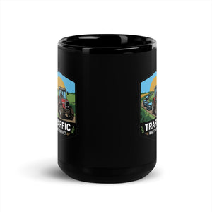 The Tractor Mugs Store Massey Ferguson 3075 TRAFFIC WHAT TRAFFIC? Bright | Black Mug Quality Farmers Merch