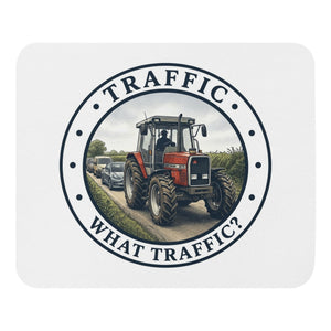 The Tractor Mugs Store Massey Ferguson 3075 TRAFFIC WHAT TRAFFIC? Engraving | Mouse Mat Quality Farmers Merch