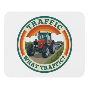 The Tractor Mugs Store Massey Ferguson 3075 TRAFFIC WHAT TRAFFIC? Retro | Mouse Mat Quality Farmers Merch