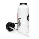 The Tractor Mugs Store Massey Ferguson 3085   | Stainless steel water bottle with a straw lid Quality Farmers Merch