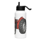 The Tractor Mugs Store Massey Ferguson 35X | Stainless steel water bottle with a straw lid Quality Farmers Merch