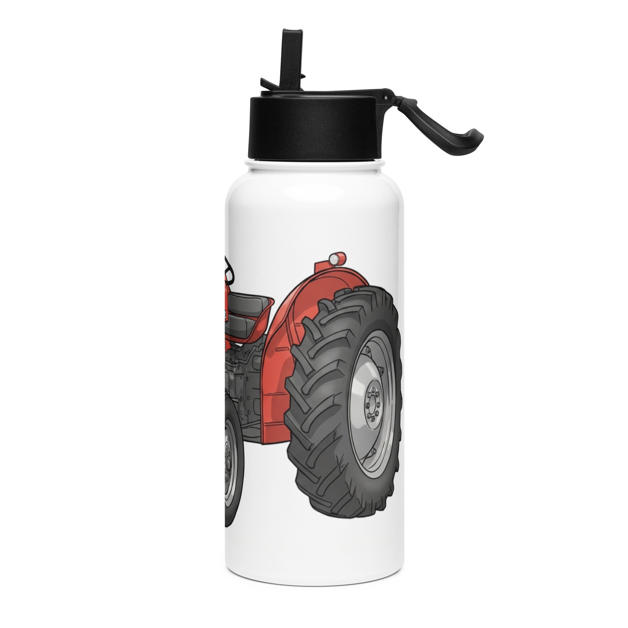 The Tractor Mugs Store Massey Ferguson 35X | Stainless steel water bottle with a straw lid Quality Farmers Merch