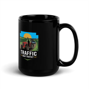 The Tractor Mugs Store Massey Ferguson 35X TRAFFIC WHAT TRAFFIC? Bright | Black Mug Quality Farmers Merch