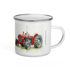 The Tractor Mugs Store Massey Ferguson 35X Water Colour | Enamel Mug Quality Farmers Merch