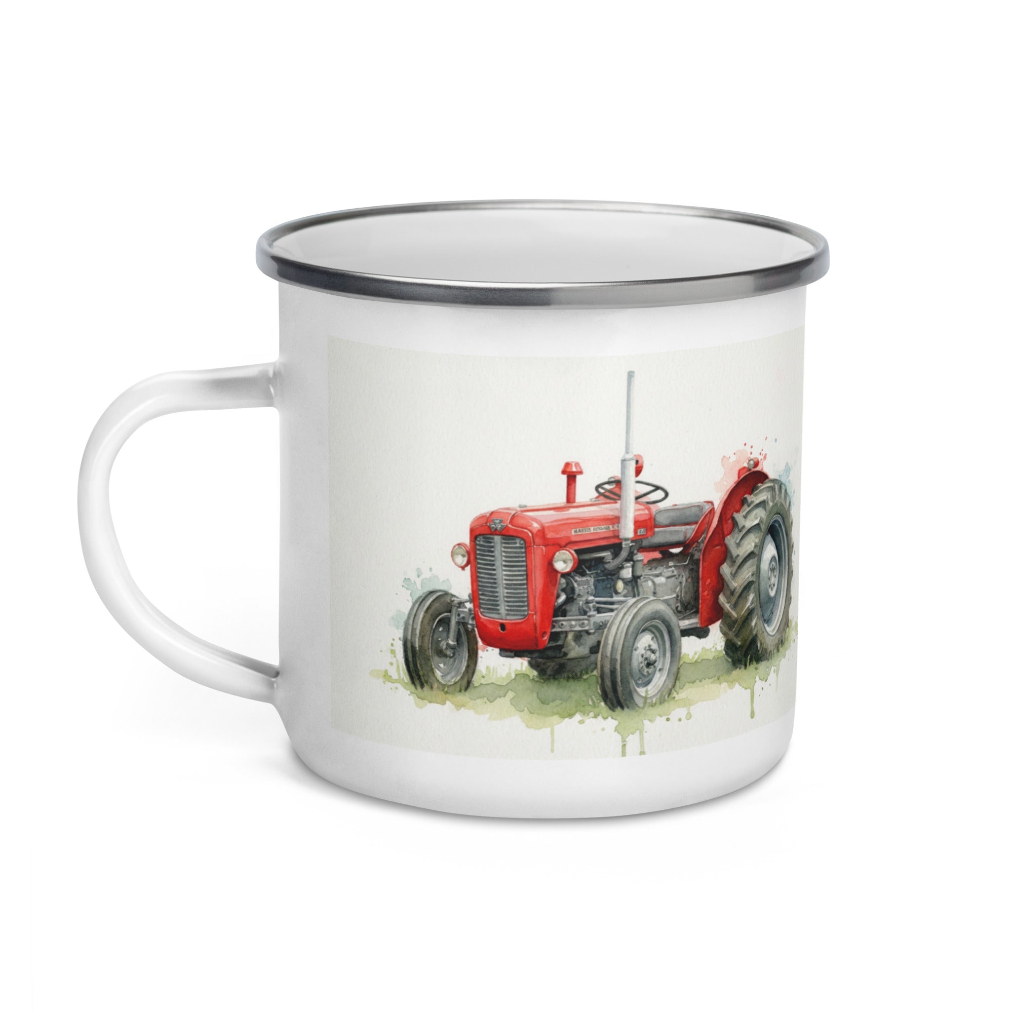The Tractor Mugs Store Massey Ferguson 35X Water Colour | Enamel Mug Quality Farmers Merch