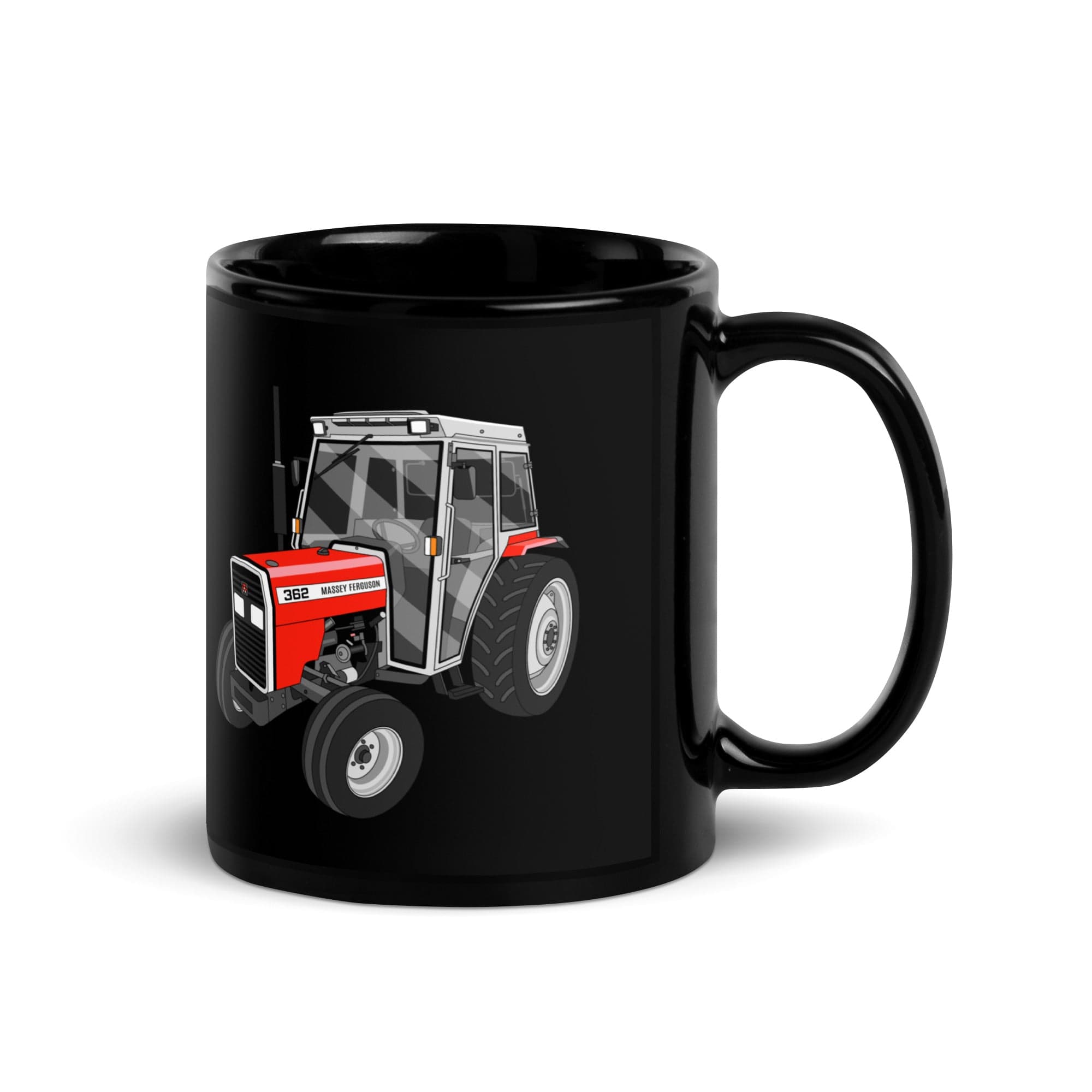 The Tractor Mugs Store Massey Ferguson 362 | Black Glossy Mug Quality Farmers Merch