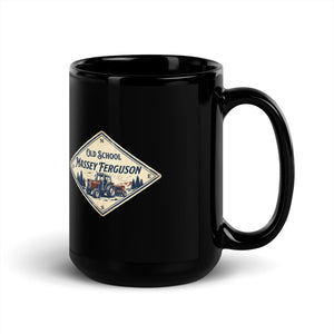 The Tractor Mugs Store Massey Ferguson 390T OLD SCHOOL MASSEY FERGUSON Heritage | Black Mug Quality Farmers Merch