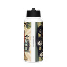 The Tractor Mugs Store Massey Ferguson 6180 | Art Deco Stainless steel water bottle with a straw lid Quality Farmers Merch