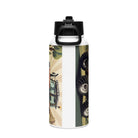 The Tractor Mugs Store Massey Ferguson 6180 | Art Deco Stainless steel water bottle with a straw lid Quality Farmers Merch