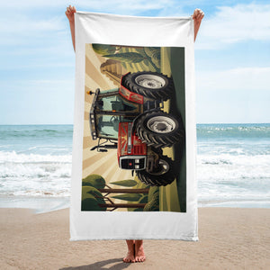 The Tractor Mugs Store Massey Ferguson 6180 | Art Deco Towel Quality Farmers Merch