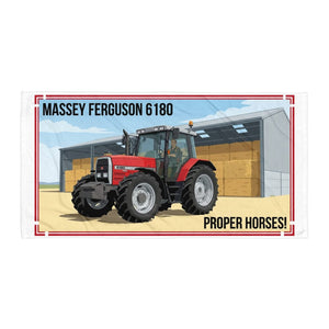 The Tractor Mugs Store Massey Ferguson 6180 PROPER HORSES! | Super Soft Towel Quality Farmers Merch