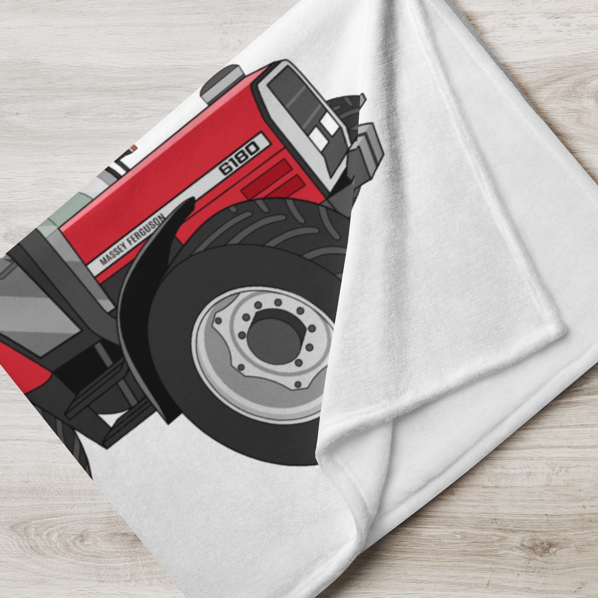 The Tractor Mugs Store Massey Ferguson 6180 | Throw Blanket Quality Farmers Merch