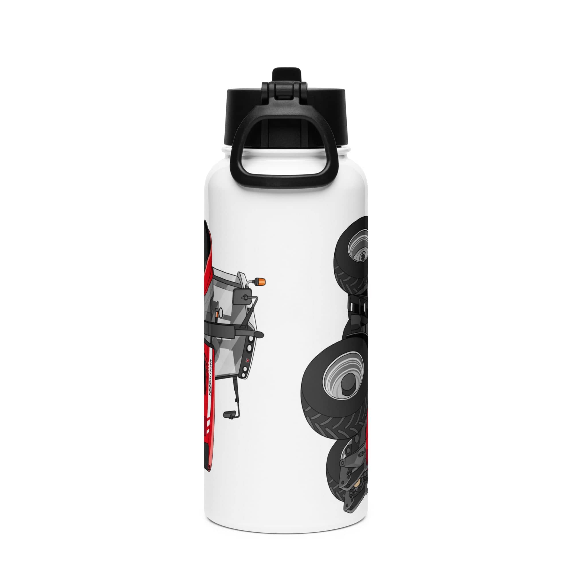 The Tractor Mugs Store Massey Ferguson 6480 | Stainless steel water bottle with a straw lid Quality Farmers Merch