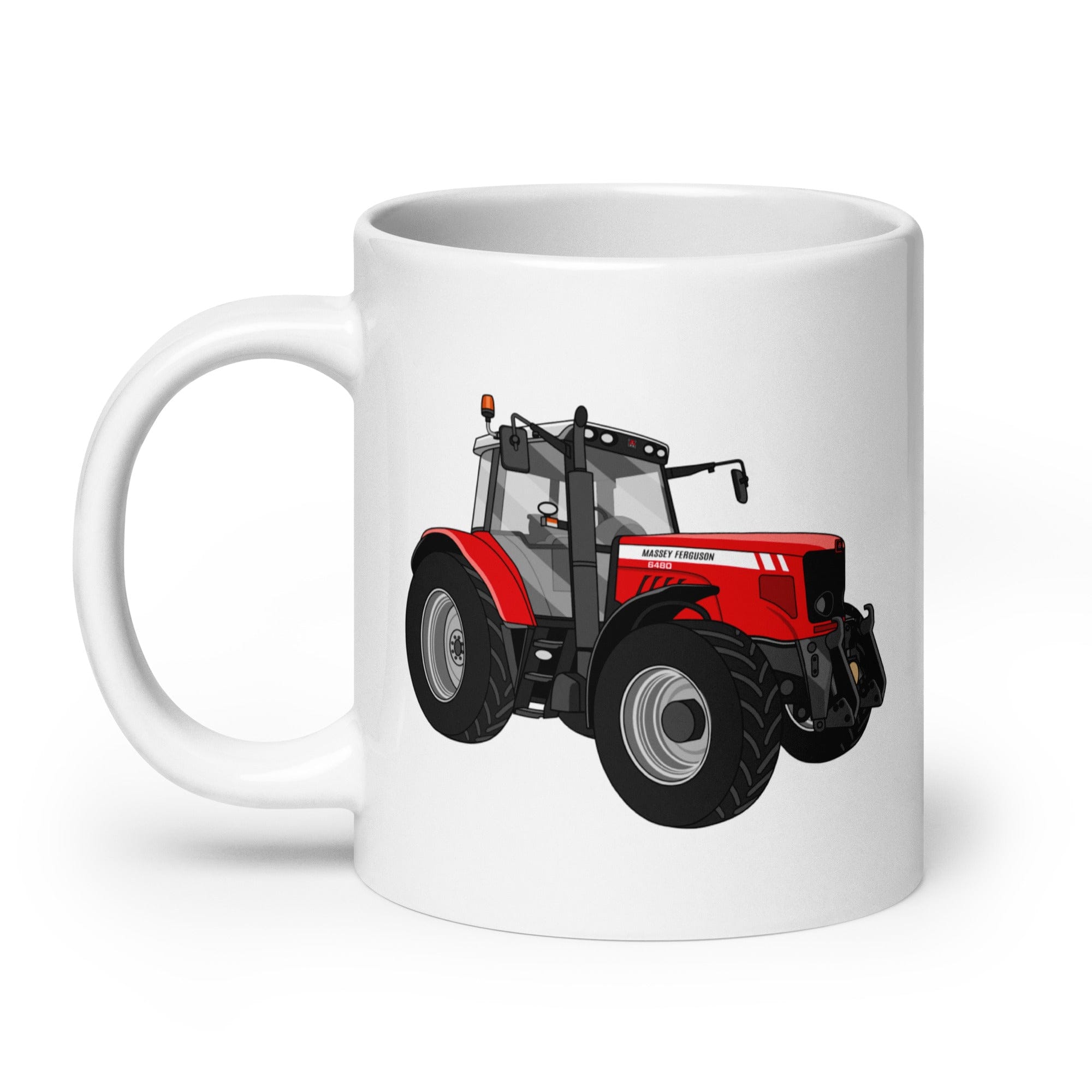 The Tractor Mugs Store Massey Ferguson 6480 | White glossy mug Quality Farmers Merch