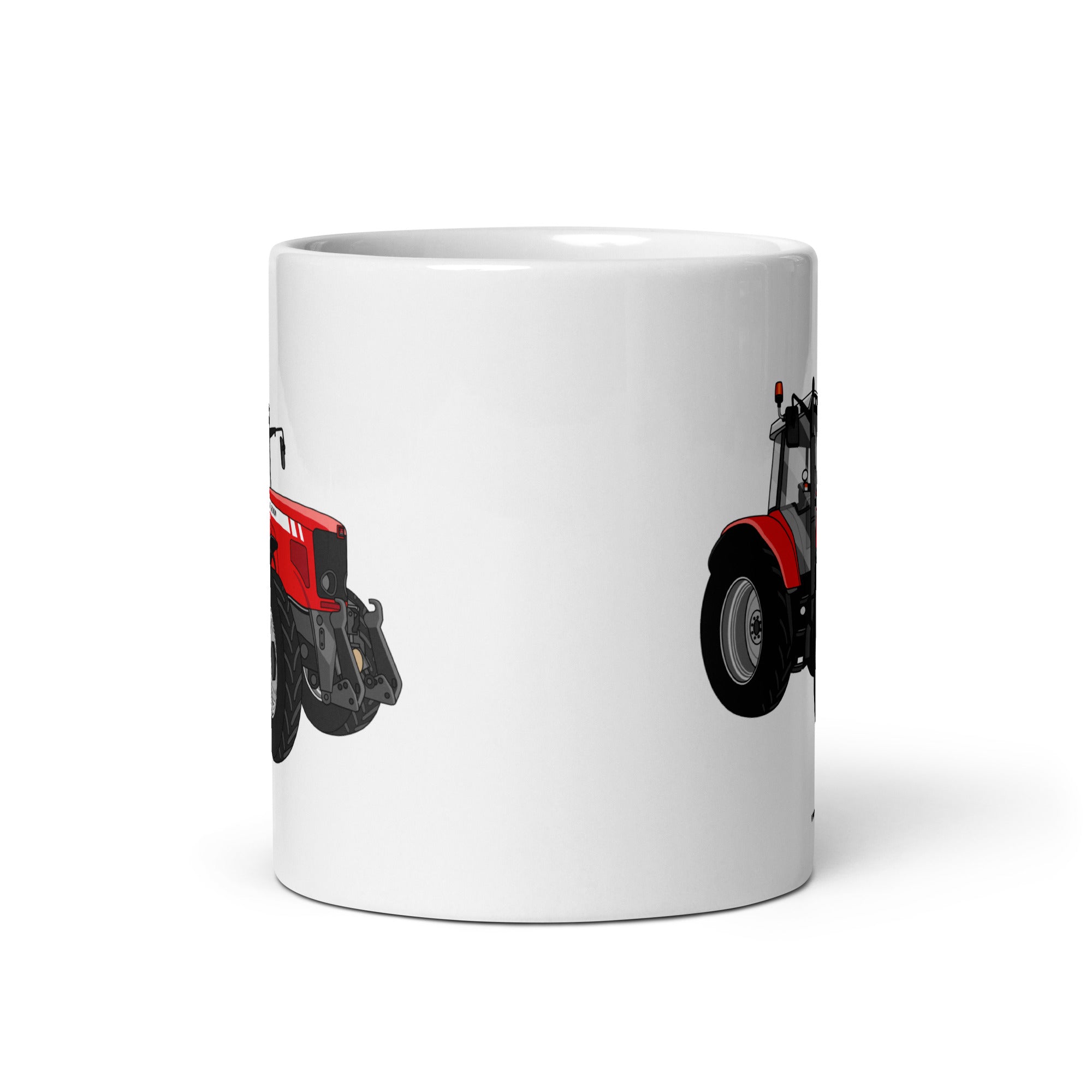 The Tractor Mugs Store Massey Ferguson 6480 | White glossy mug Quality Farmers Merch