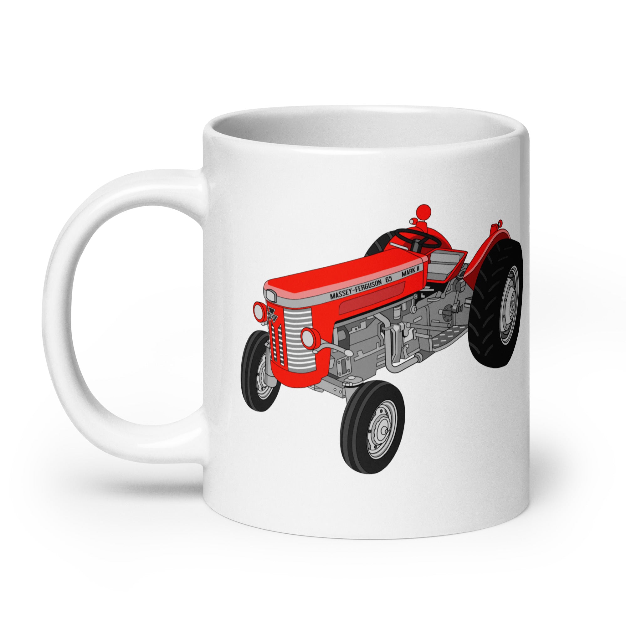 The Tractor Mugs Store Massey-Ferguson 65 Mark II | White glossy mug Quality Farmers Merch