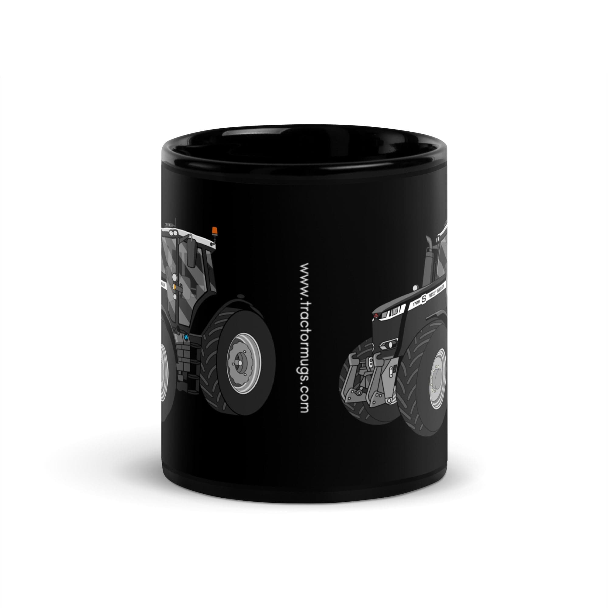 The Tractor Mugs Store Massey Ferguson 7726S Black Beauty | Black Glossy Mug Quality Farmers Merch