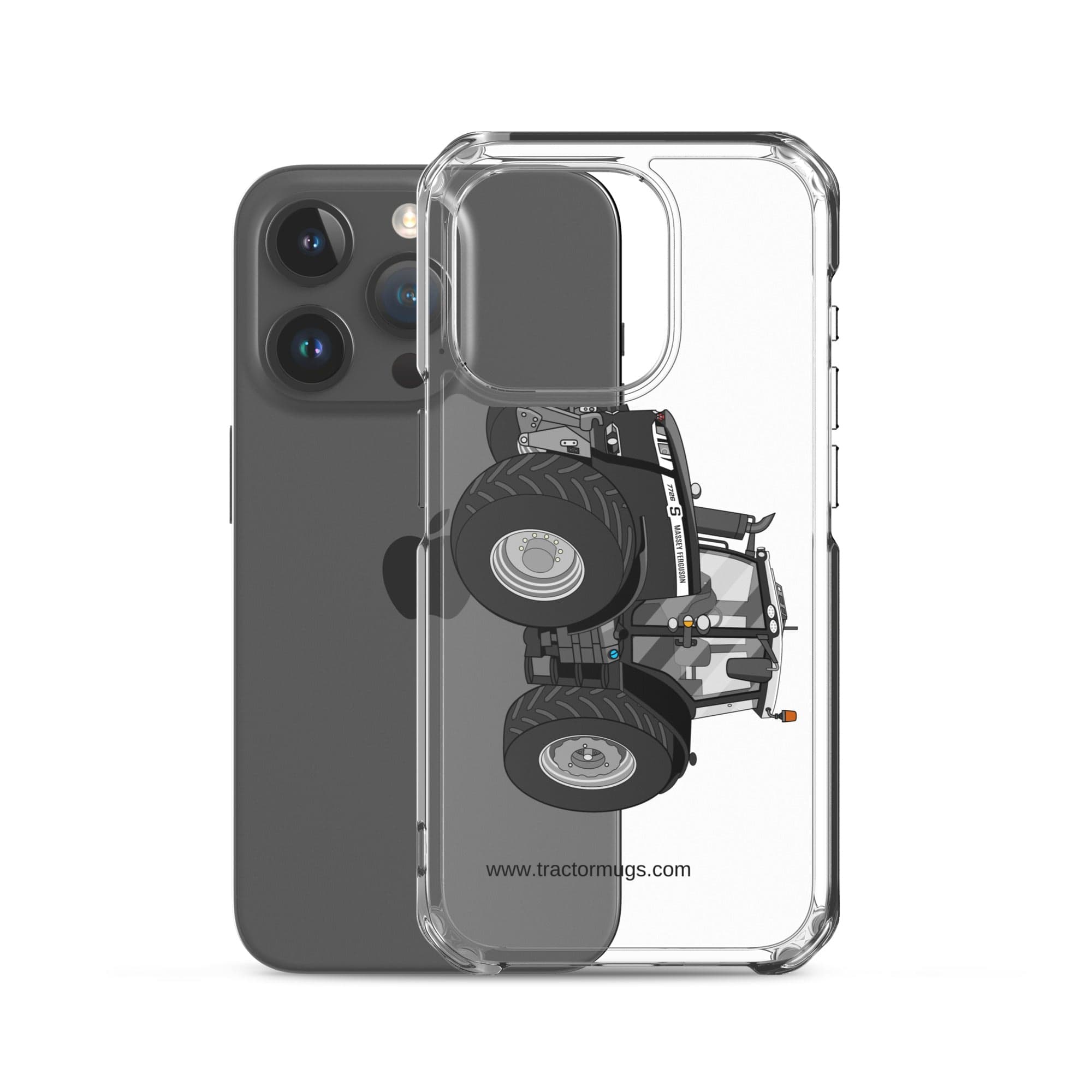 The Tractor Mugs Store Massey Ferguson 7726S Black Beauty | Clear Case for iPhone® Quality Farmers Merch