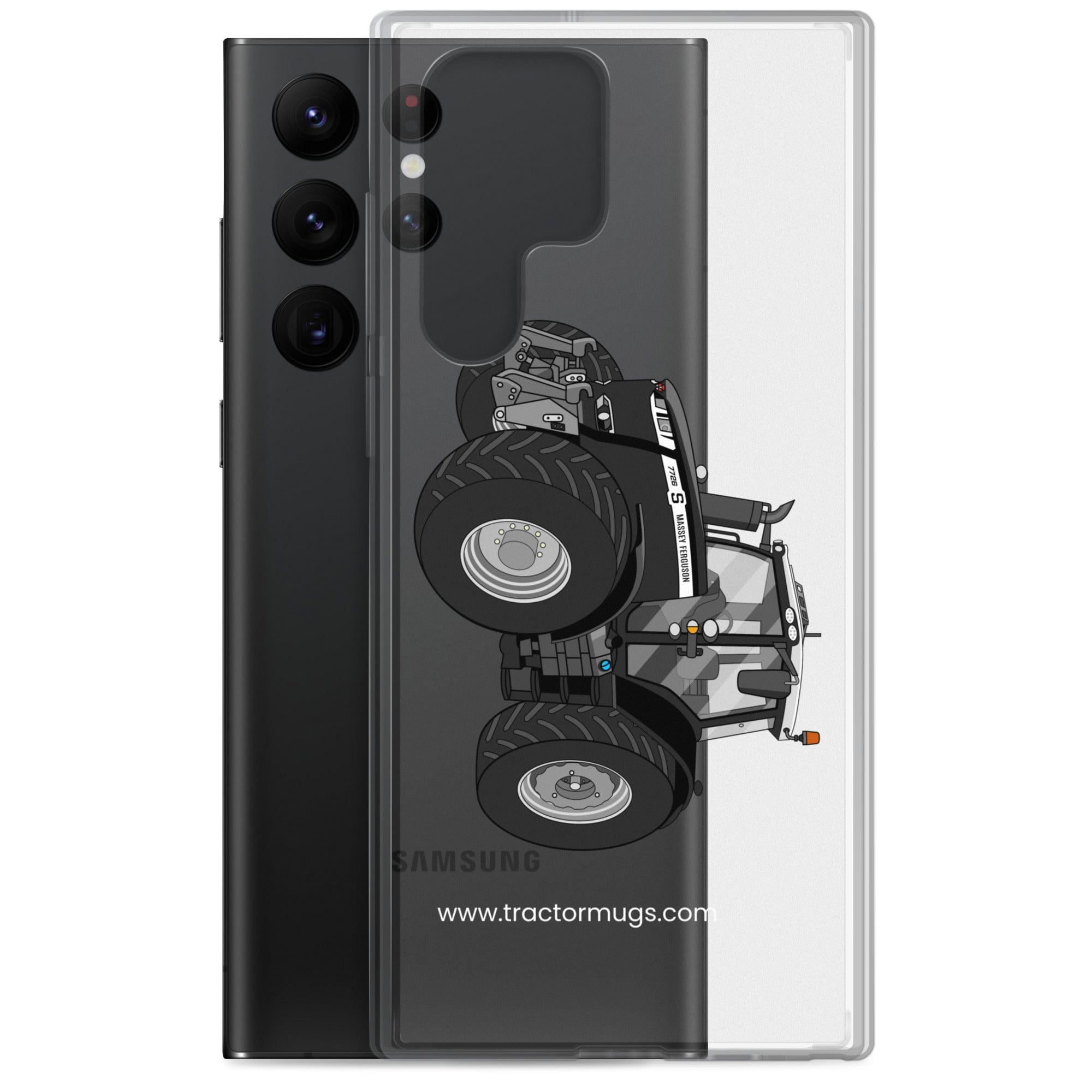 The Tractor Mugs Store Massey Ferguson 7726S Black Beauty | Clear Case for Samsung® Quality Farmers Merch