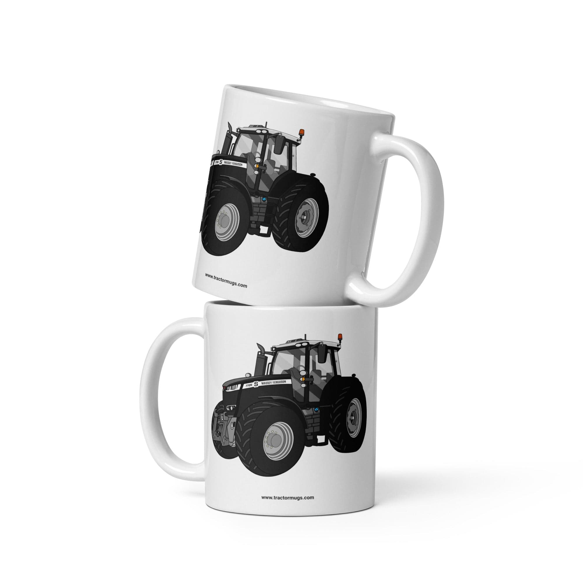 The Tractor Mugs Store Massey Ferguson 7726S Black Beauty | White glossy mug Quality Farmers Merch