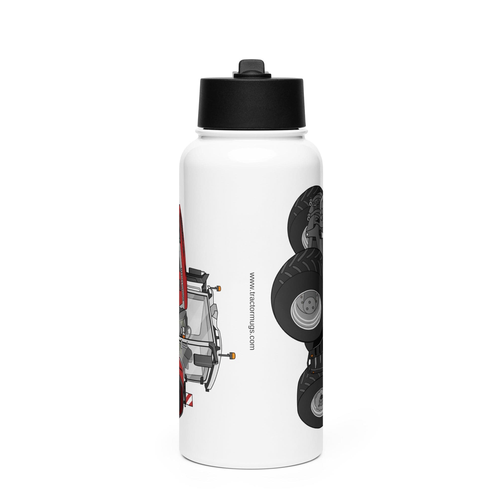The Tractor Mugs Store Massey Ferguson 9X | Stainless steel water bottle with a straw lid Quality Farmers Merch