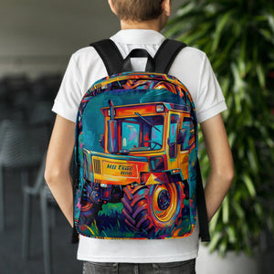 The Tractor Mugs Store MB TRac 1100 Kids | Splash Art Backpack Quality Farmers Merch