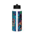 The Tractor Mugs Store MB TRAC 1100 | Splash Art  Stainless steel water bottle with a straw lid Quality Farmers Merch