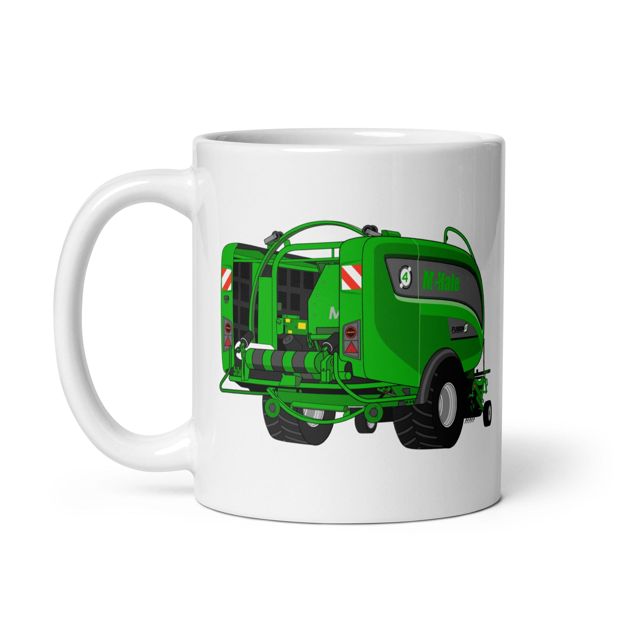 The Tractor Mugs Store Mc Hale Fusion 4 Big Baler | White glossy mug Quality Farmers Merch