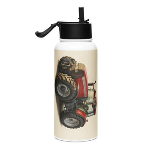 The Tractor Mugs Store McCormick MTX 150 Signature Edition Oil Painting | Stainless steel water bottle with a straw lid Quality Farmers Merch