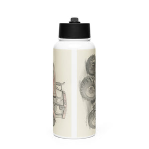 The Tractor Mugs Store McCormick MTX 150 Signature Edition Pencil Sketch | Stainless steel water bottle with a straw lid Quality Farmers Merch