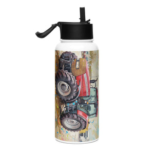 The Tractor Mugs Store McCormick MTX 150 Signature Edition Splash Art | Stainless steel water bottle with a straw lid Quality Farmers Merch