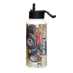 The Tractor Mugs Store McCormick MTX 150 Signature Edition Splash Art | Stainless steel water bottle with a straw lid Quality Farmers Merch