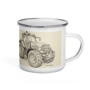 The Tractor Mugs Store McCormick MTX 200 Pencil Sketch | Enamel Mug Quality Farmers Merch