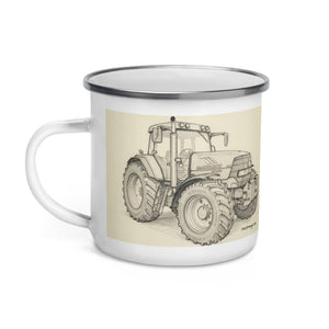 The Tractor Mugs Store McCormick MTX 200 Pencil Sketch | Enamel Mug Quality Farmers Merch