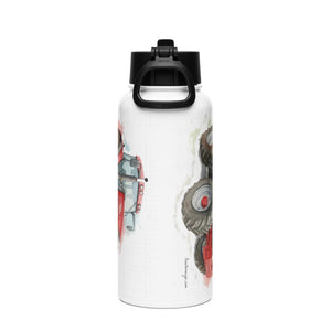 The Tractor Mugs Store McCormick MTX 200 Watercolor | Stainless steel water bottle with a straw lid Quality Farmers Merch