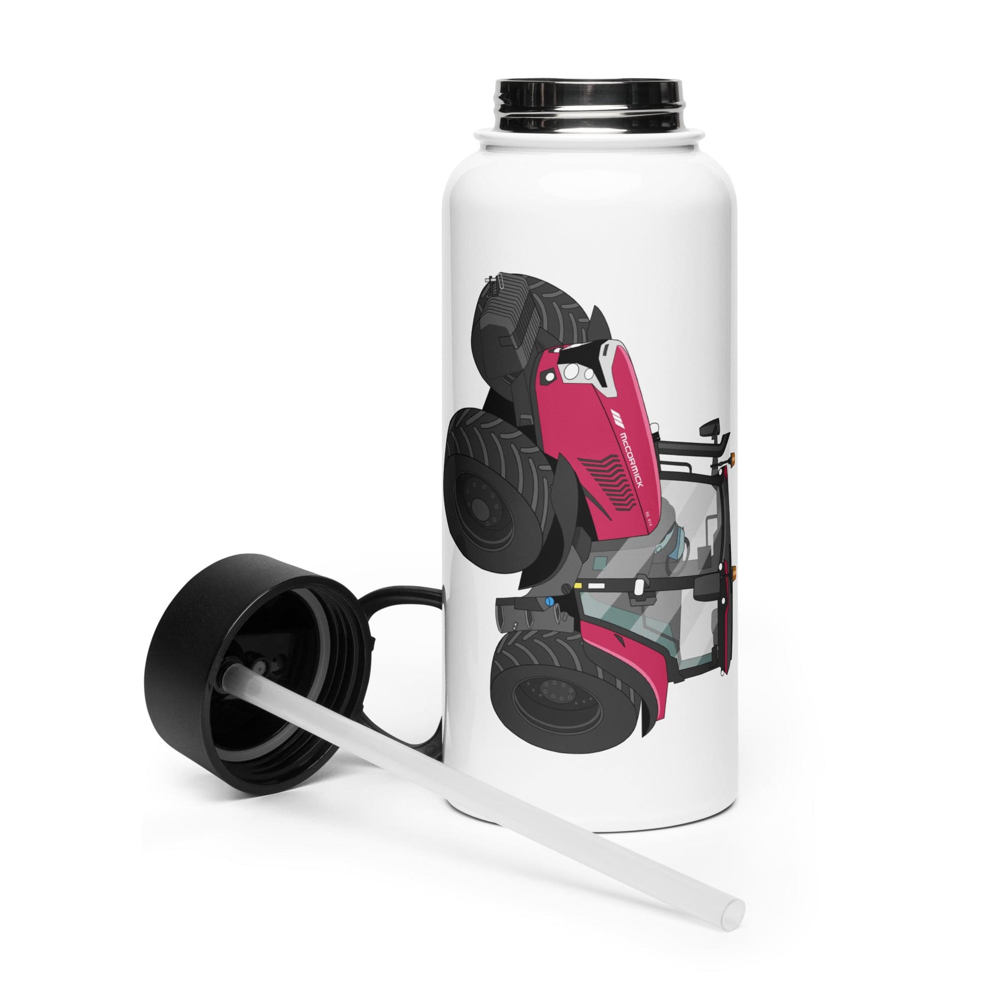 The Tractor Mugs Store McCormick X6.414 P6-Drive | Stainless steel water bottle with a straw lid Quality Farmers Merch