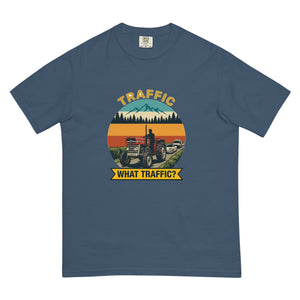 The Tractor Mugs Store Midnight / S Massey Ferguson 135 TRAFFIC WHAT TRAFFIC? Outdoor | Unisex Premium T-shirt Quality Farmers Merch